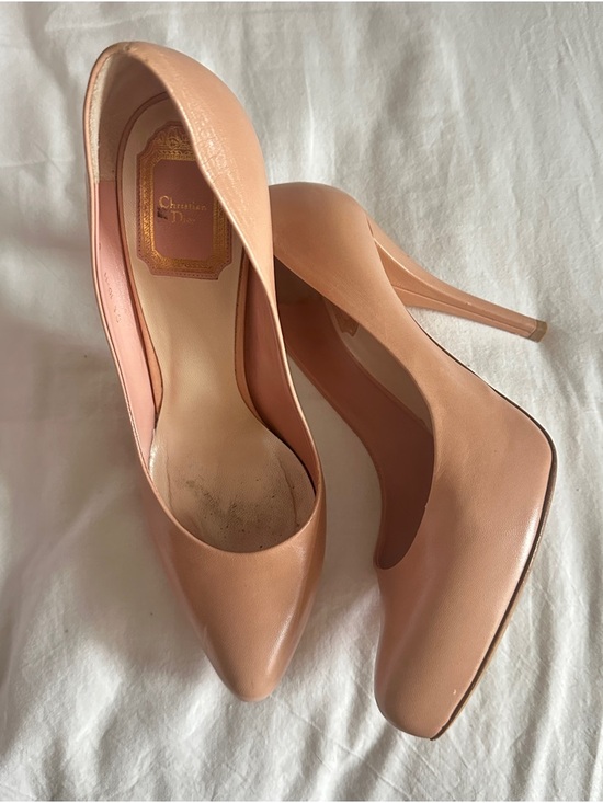Dior Shoes - Dior Beige Leather Pointed Toe Pumps
